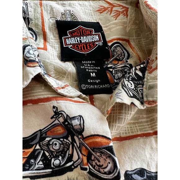 Harley Davidson Sleeveless Button Down Sz M - Picture 4 of 4